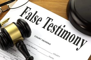 False Testimony is a Criminal Offence