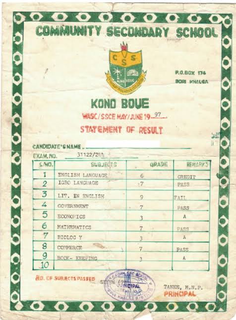 Name Of Primary School Certificate In Nigeria