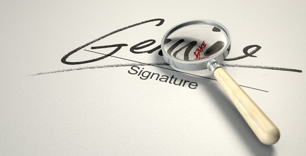 Difference Between Irregular Signature And Forged Signature. Daily Law Tips (Tip 442) by Onyekachi Umah, Esq., LLM. ACIArb(UK) First of all, what is SIGNATURE? "... the definition of the word signature as? highlighted in the case of DR. BOLAJI AKINSANYA V FEDERAL MORTGAGE FINANCE LIMITED (2010) LPELR - 3687 (CA) which states thus: "A person's name or mark written by the person or at the person's direction. Any name, mark or writing used with the intention of authenticating a document." Per