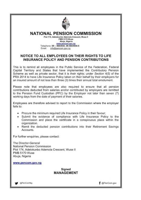 Can Employees Or Employers Waive/Opt Out Of The Contributory Pension Scheme Of PENCOM