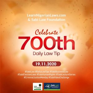 Sabi Law Foundation Celebrates 700th Daily Law Tip. 