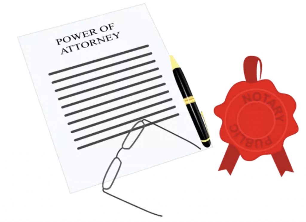 Effect of Power of Attorney Not Executed Before a Notary Public.