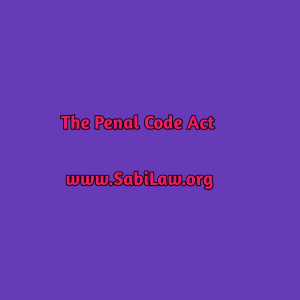 Copy of the Penal Code Act.