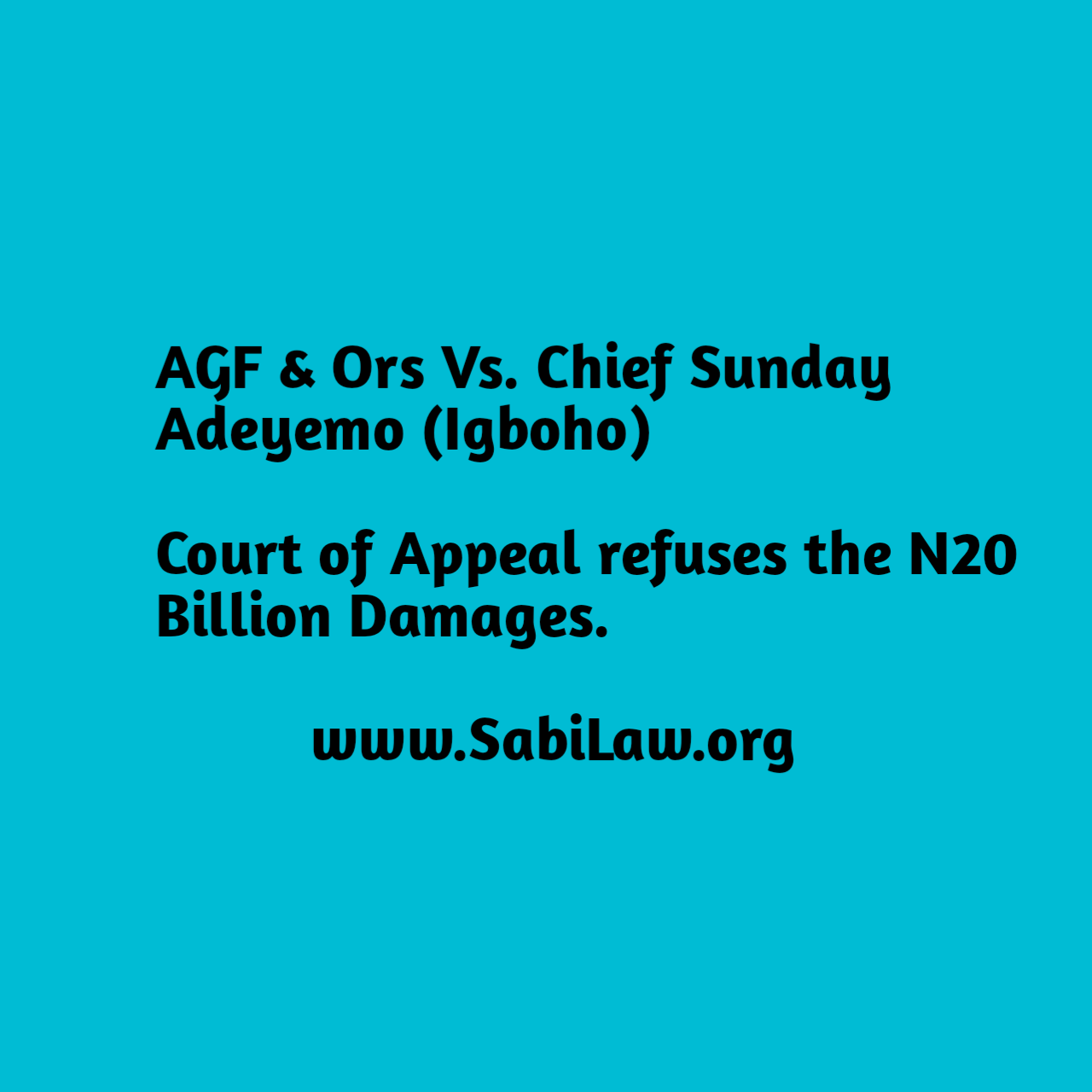 Copy of the AGF & Ors Vs. Chief Sunday Adeyemo (Igboho)
