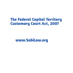 The Federal Capital Territory Customary Court Act, 2007