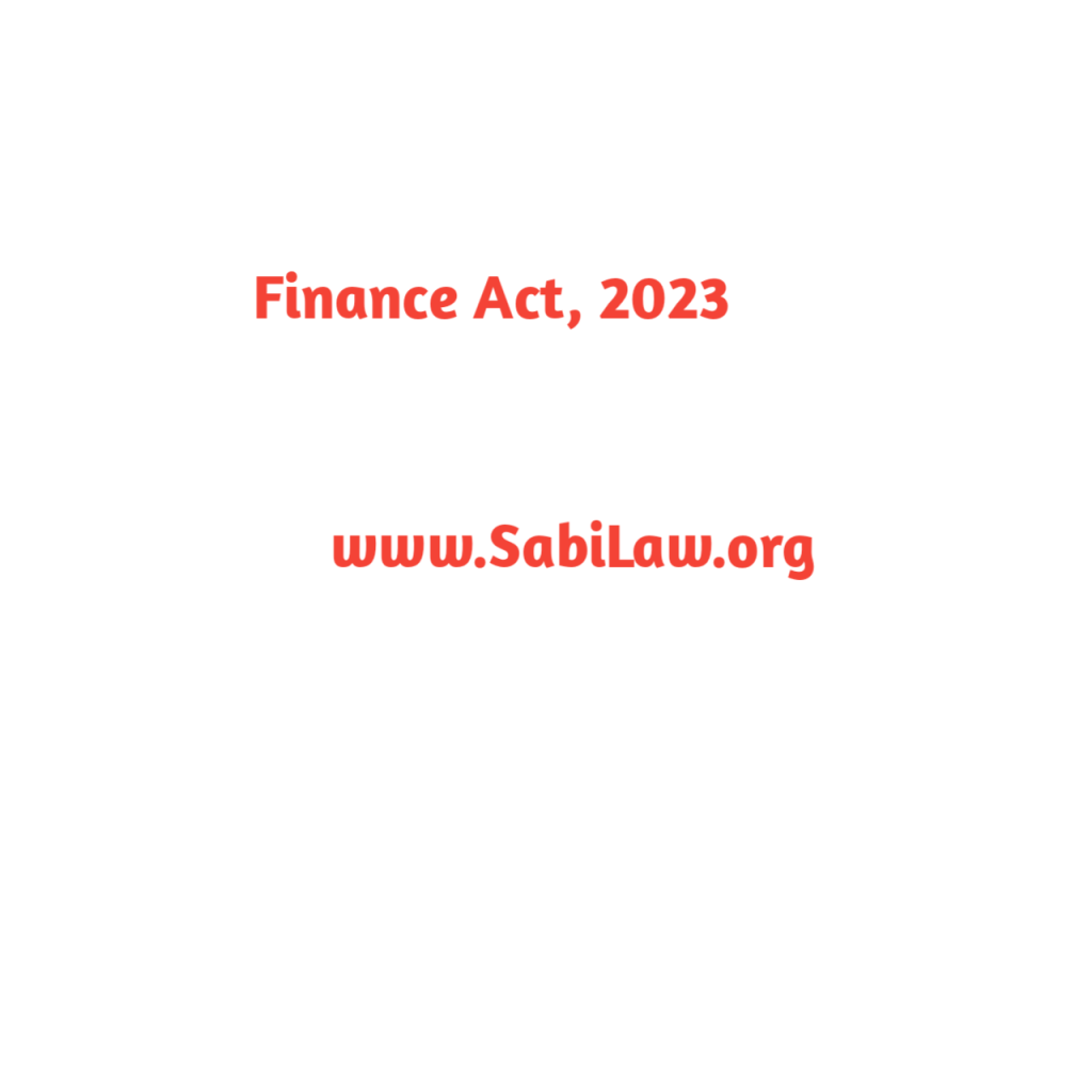 Copy of the Finance Act, 2023