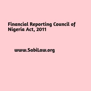 Financial Reporting Council of Nigeria Act 2011